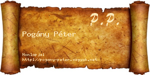 Pogány Péter névjegykártya